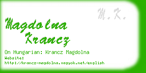 magdolna krancz business card